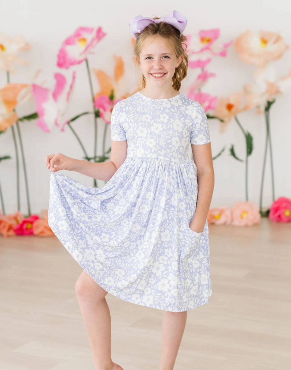 Blossom Bliss Short Sleeve Pocket Twirl Dress Blossom Bliss Short Sleeve Pocket Twirl Dress