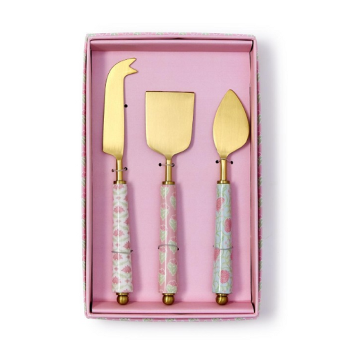 Floral Block Cheese Knives Floral Block Cheese Knives