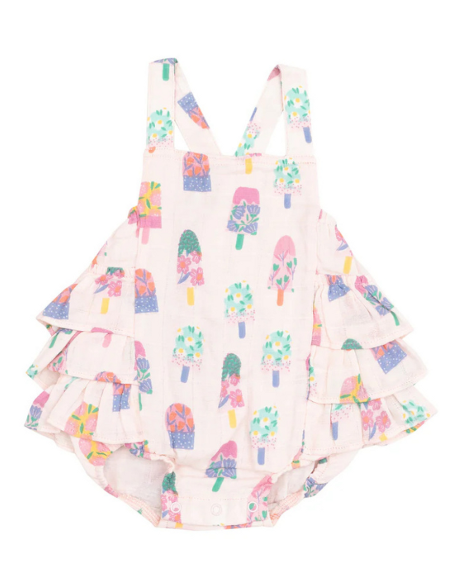 Floral Popsicles Ruffle Sunsuit Floral Popsicles Ruffle Sunsuit