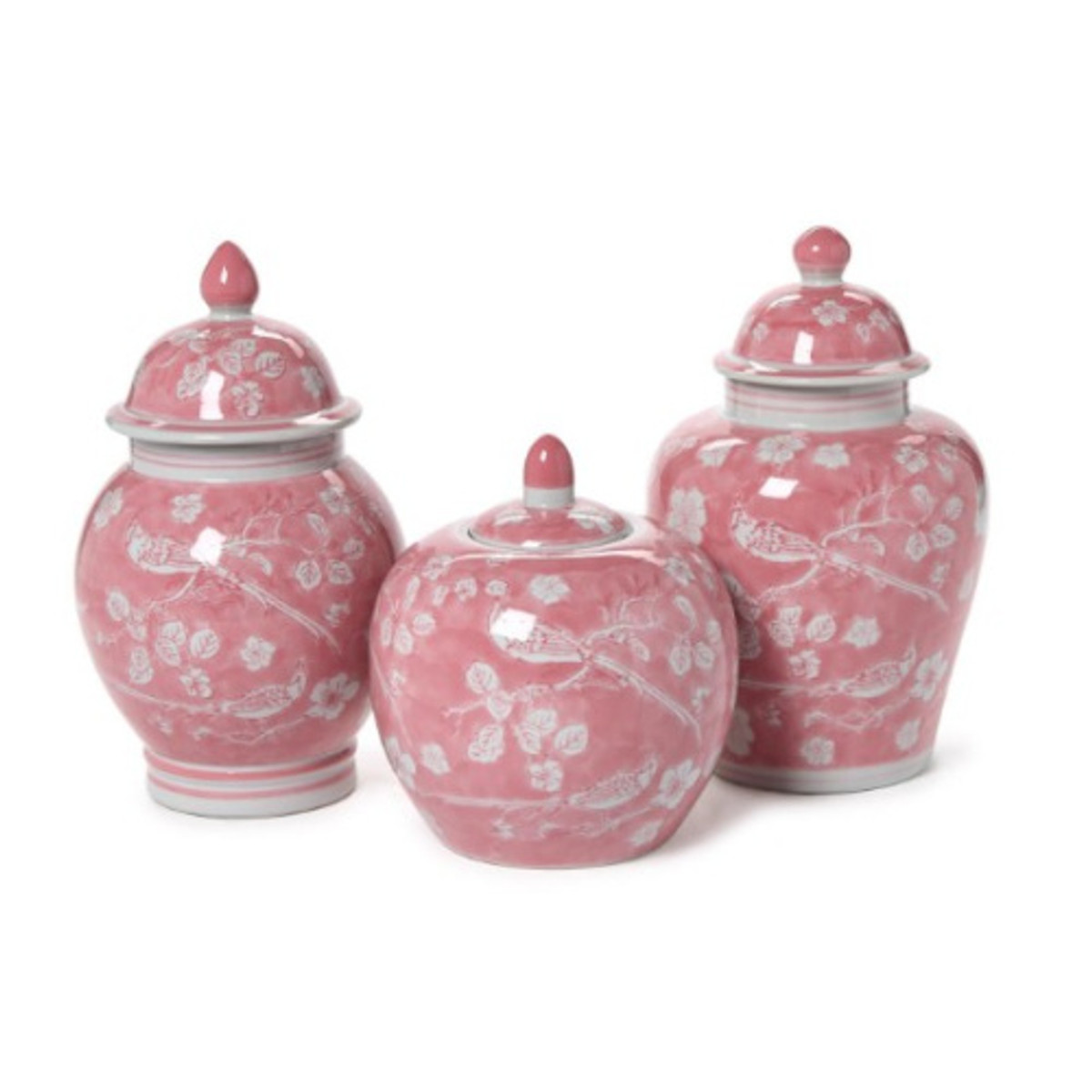 Pink Chinoiserie Jar Pink Chinoiserie Jar