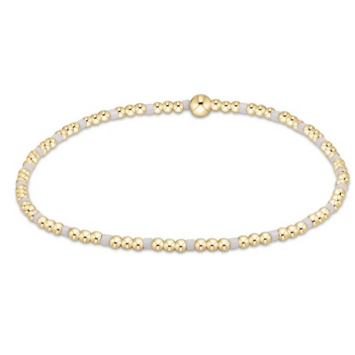 ENewton Hope Sincerity Pattern 2mm Bead Bracelet--White ENewton Hope Sincerity Pattern 2mm Bead Bracelet--White