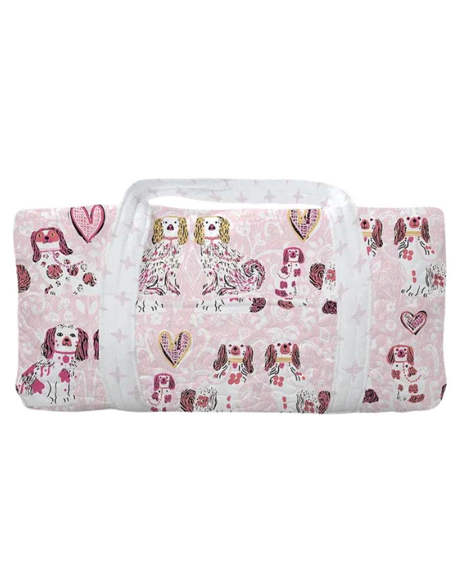 Foo Dog Rose Quilted Duffle Foo Dog Rose Quilted Duffle