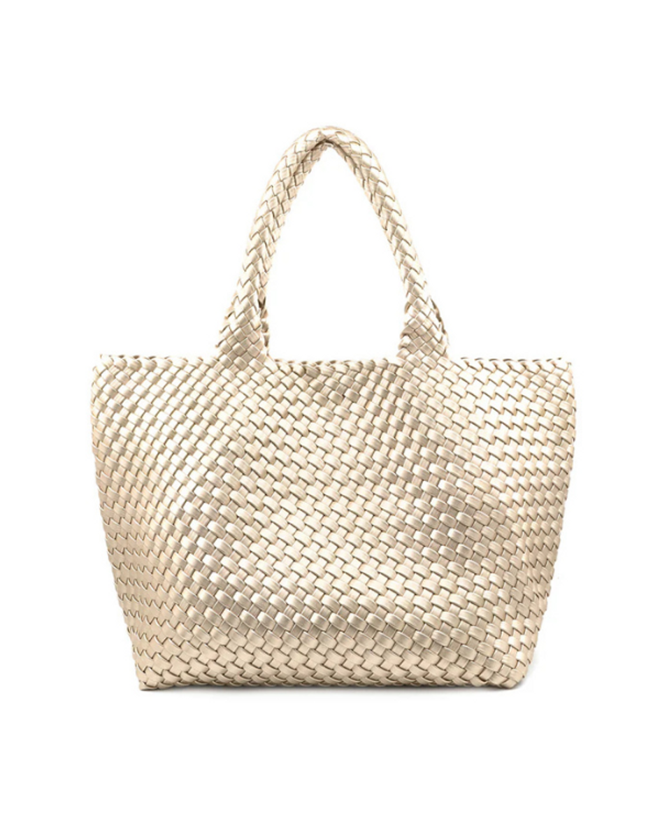Woven Tote - Champagne Woven Tote - Champagne
