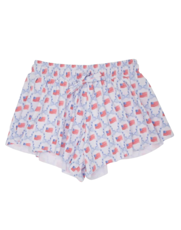 America Butterfly Flowy Shorts