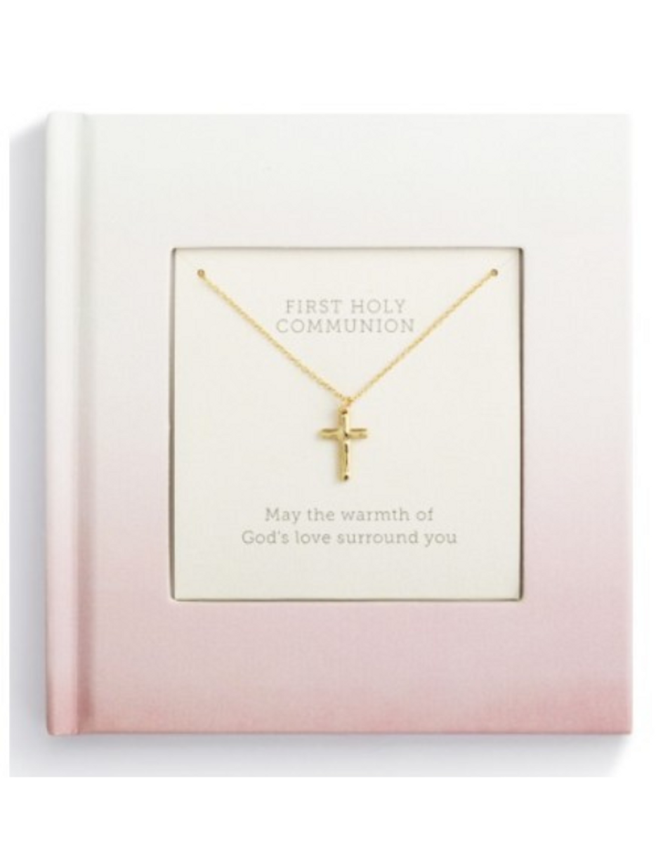First Communion Book and Necklace