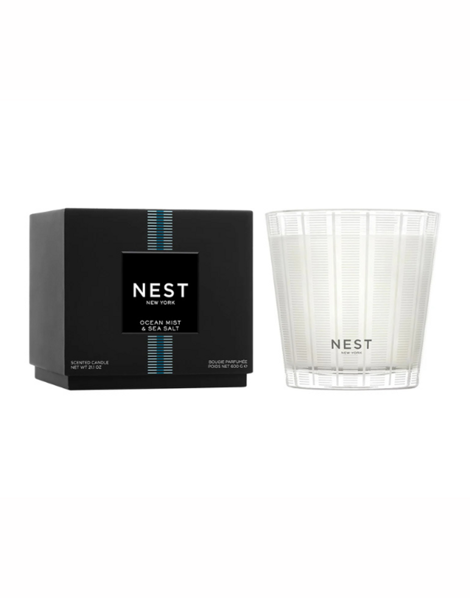 NEST 21.2 oz 3 Wick Candle - Ocean Mist and Sea Salt NEST 21.2 oz 3 Wick Candle - Ocean Mist and Sea Salt
