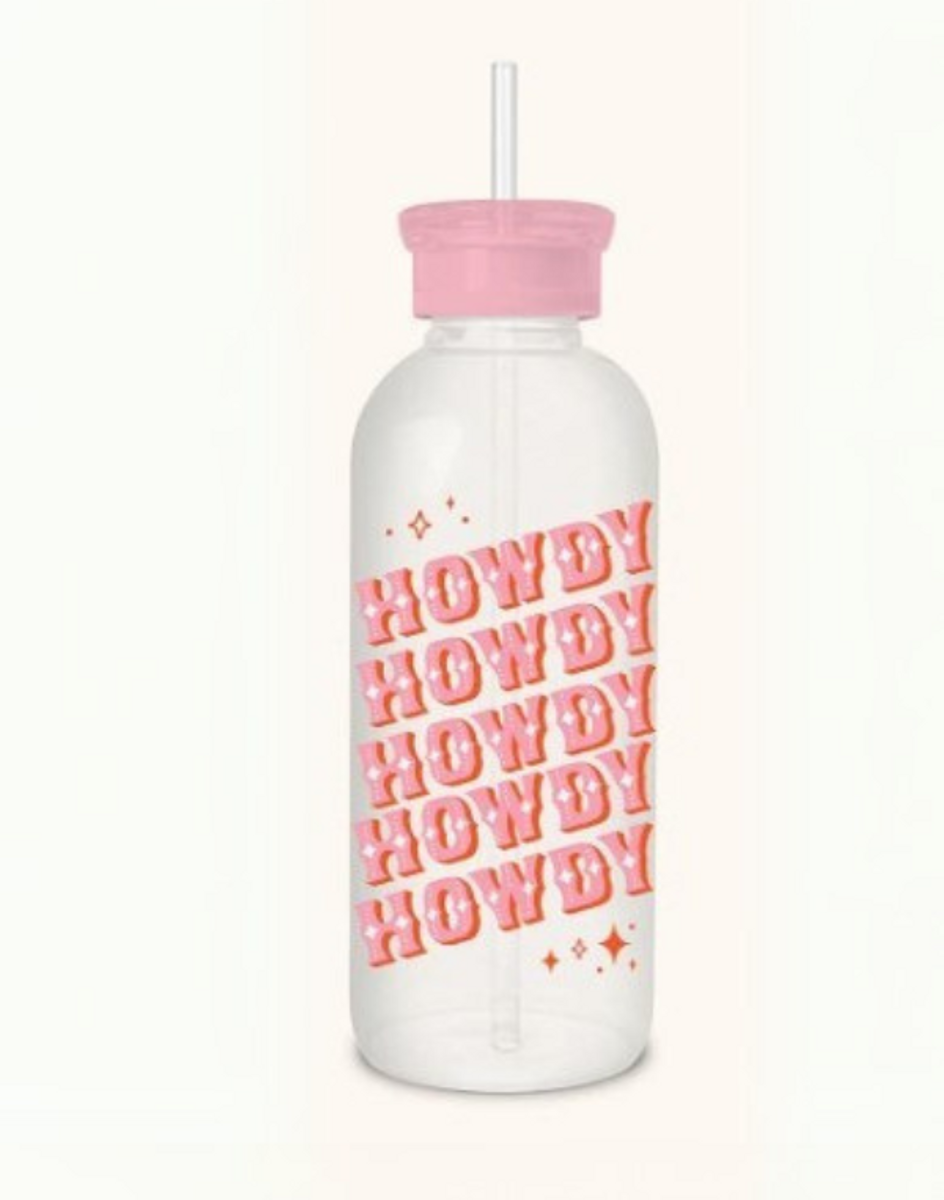 Howdy Partner Glass Water Bottle Howdy Partner Glass Water Bottle