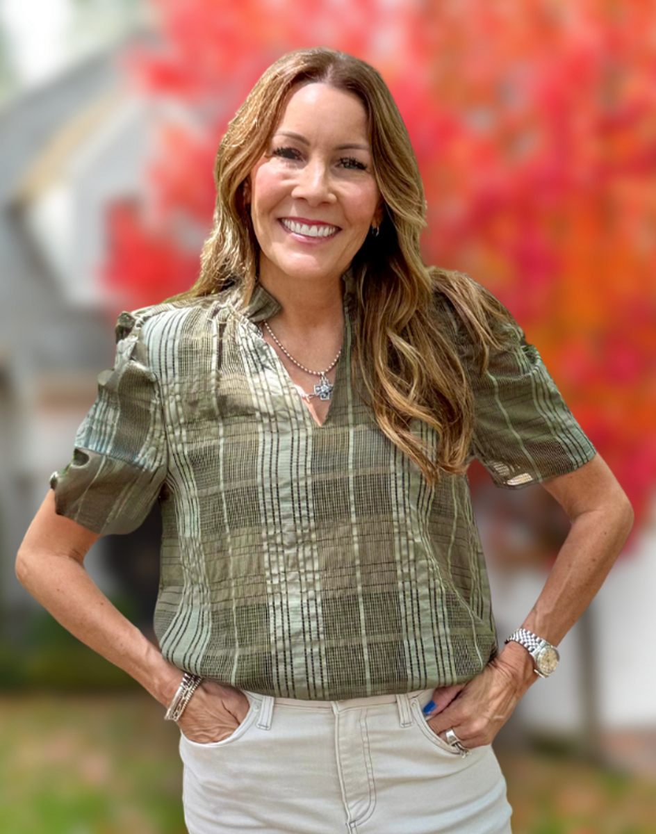 THML Short Sleeve Gingham Top THML Short Sleeve Gingham Top