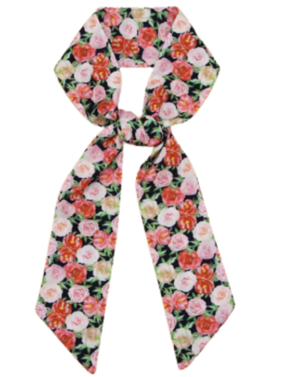 Skinny Silk Scarf - Pink/Red Skinny Silk Scarf - Pink/Red