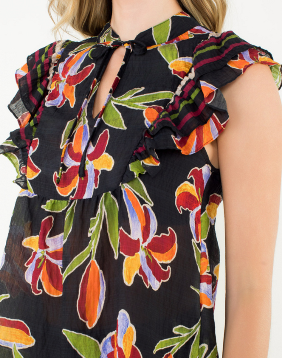THML Flutter Sleeve Floral Top THML Flutter Sleeve Floral Top