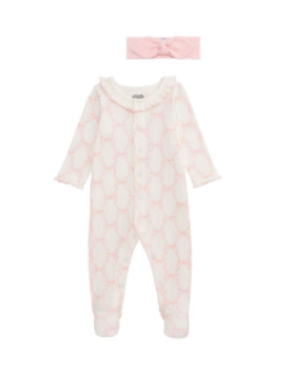 Bow Print Sleeper and Headband Set