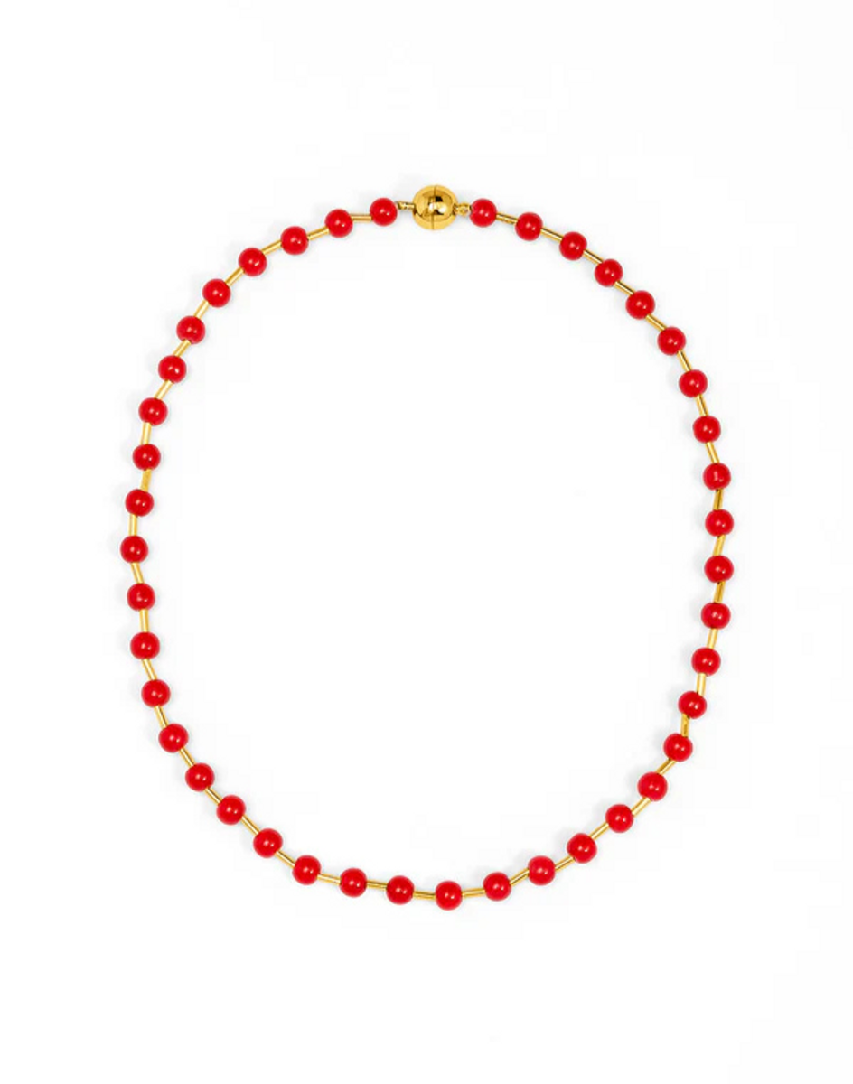 Glass Bead Magnet Necklace - Assorted Colors Glass Bead Magnet Necklace - Assorted Colors