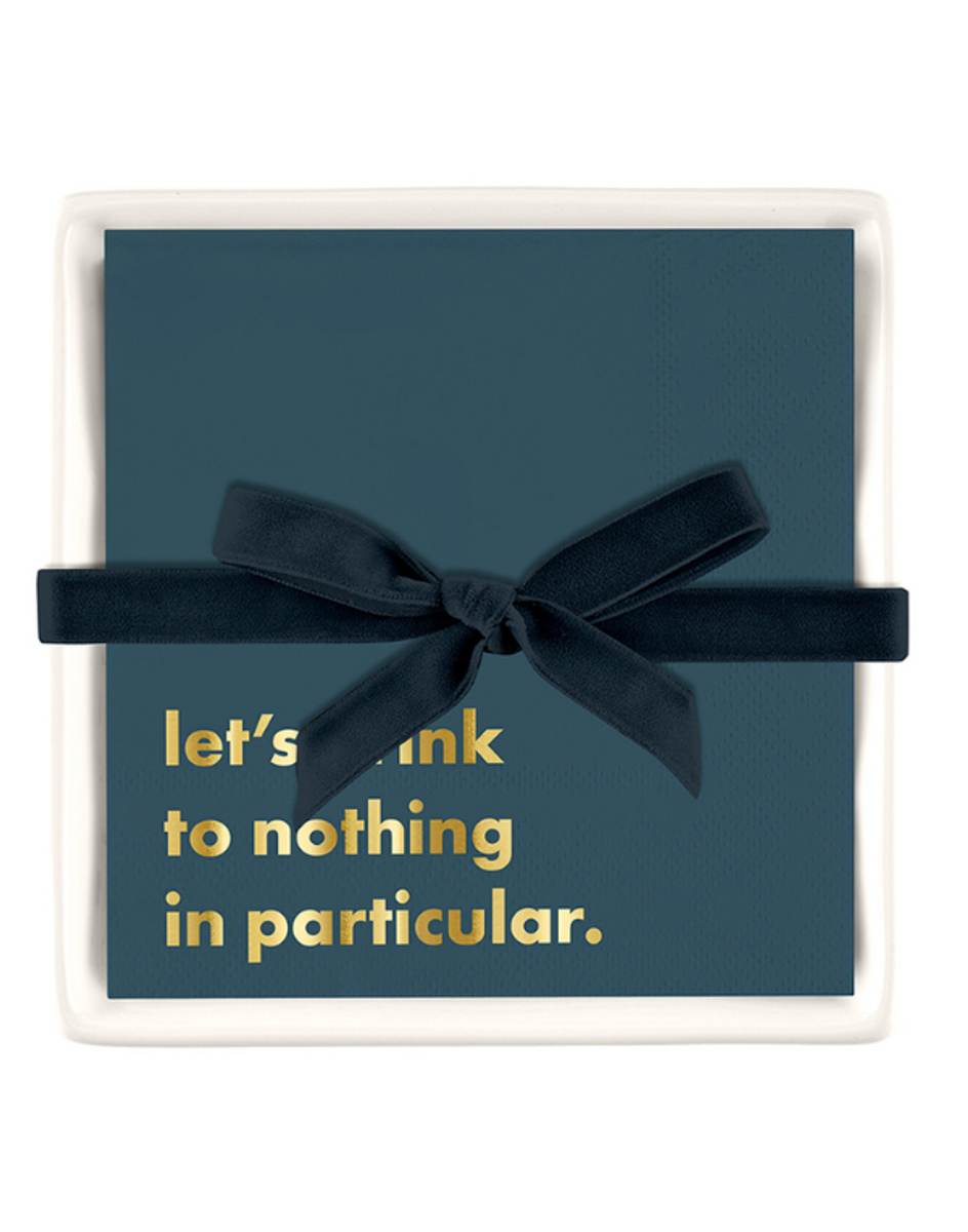 Creamic Napkin Tray + Napkins - Let's Drink Creamic Napkin Tray + Napkins - Let's Drink