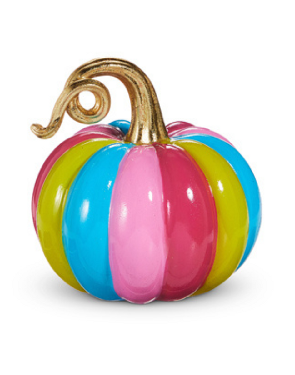 6" Multicolor Stripe Pumpkin 6" Multicolor Stripe Pumpkin