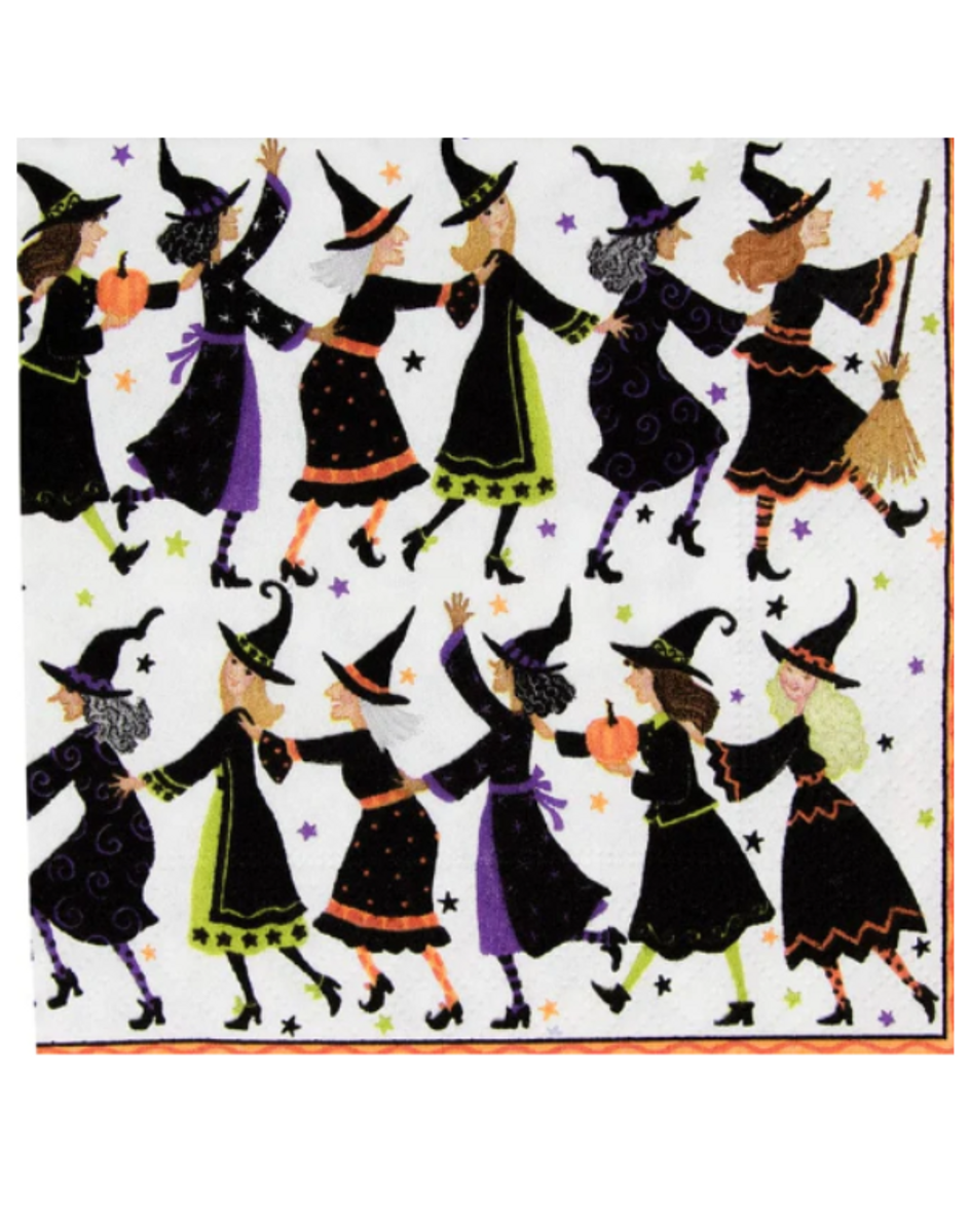 Cocktail Napkin--Witches Conga Line Cocktail Napkin--Witches Conga Line