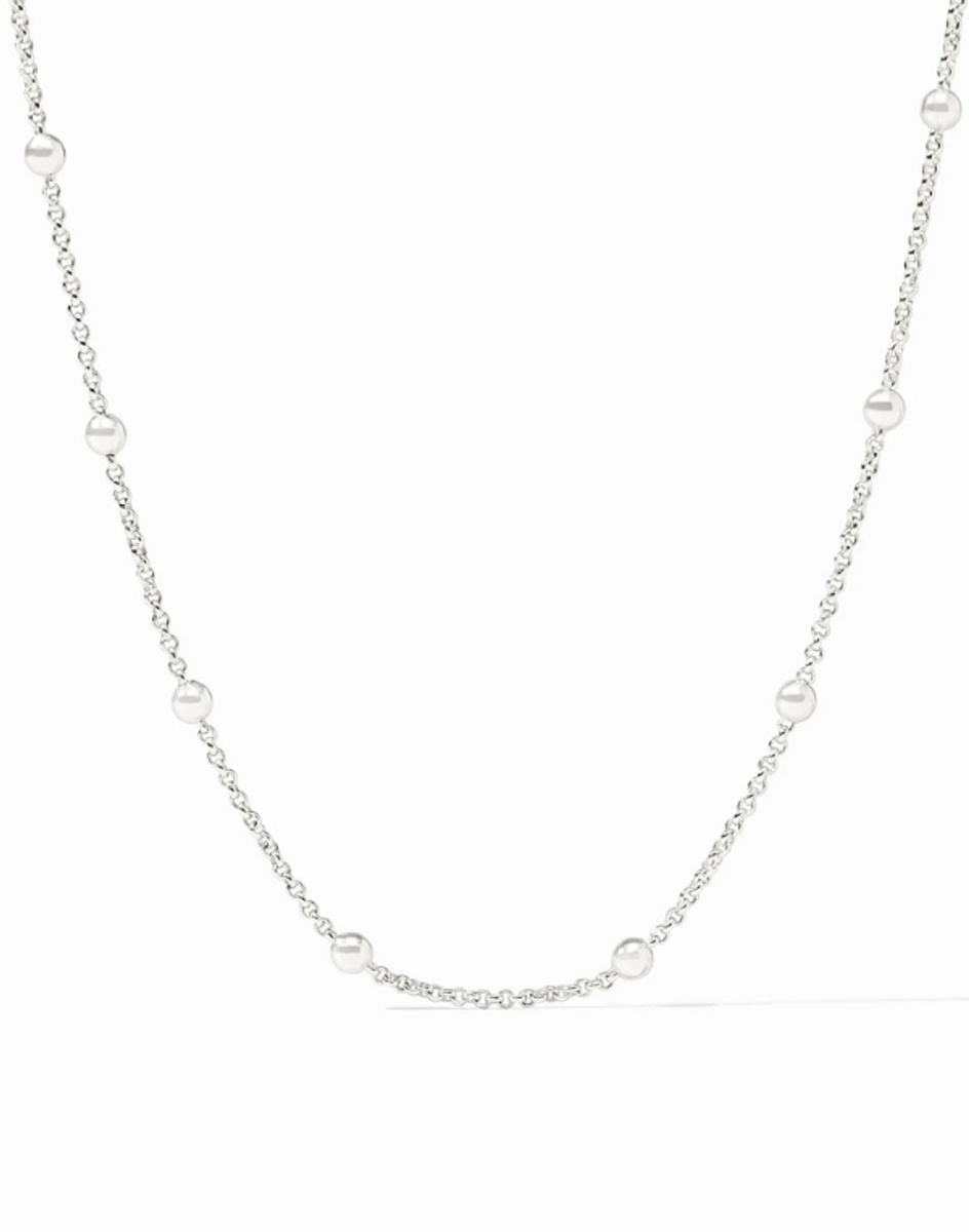 Julie Vos Silver Solara Delicate Station Necklace - 43.5" Julie Vos Silver Solara Delicate Station Necklace - 43.5"