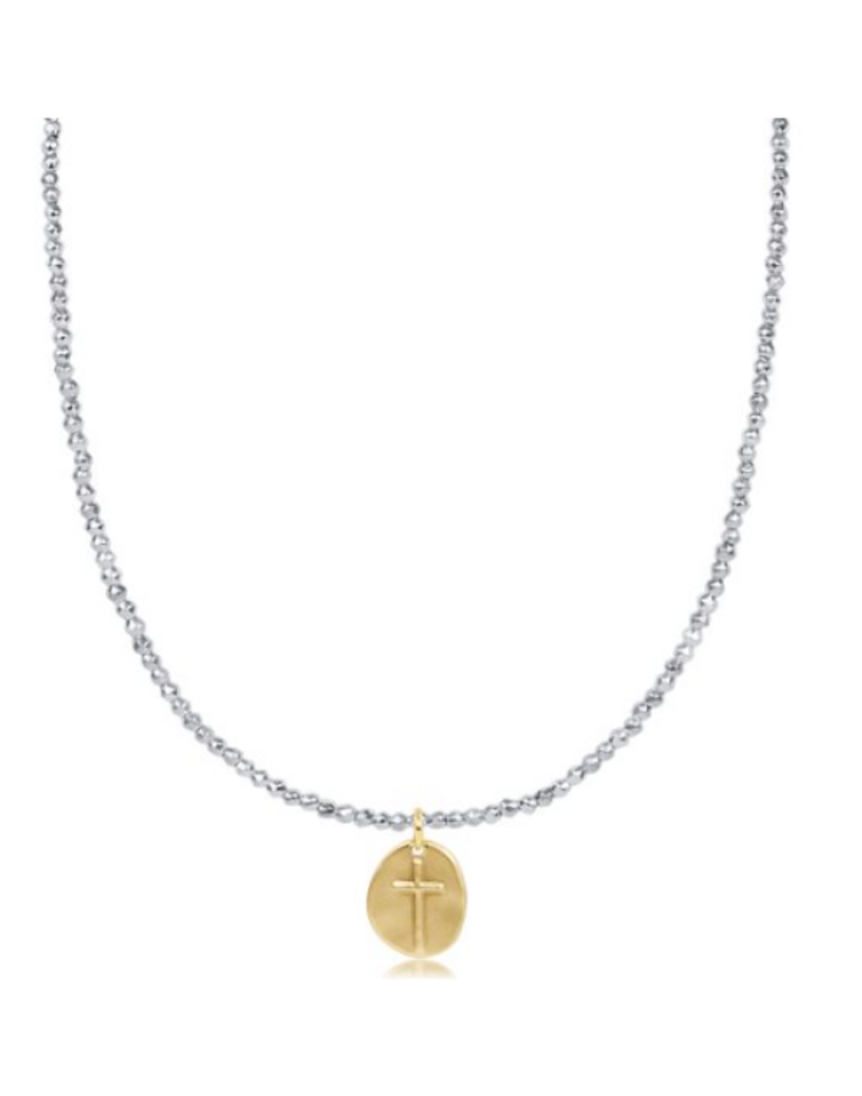 ENewton 15" Inspire Charm Hematite Choker ENewton 15" Inspire Charm Hematite Choker