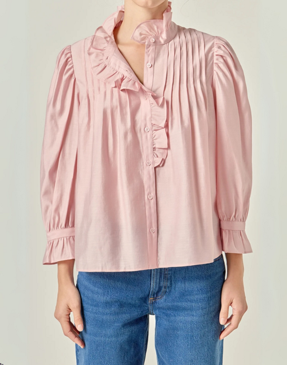 Pink Ruffle Detailed Blouse Pink Ruffle Detailed Blouse