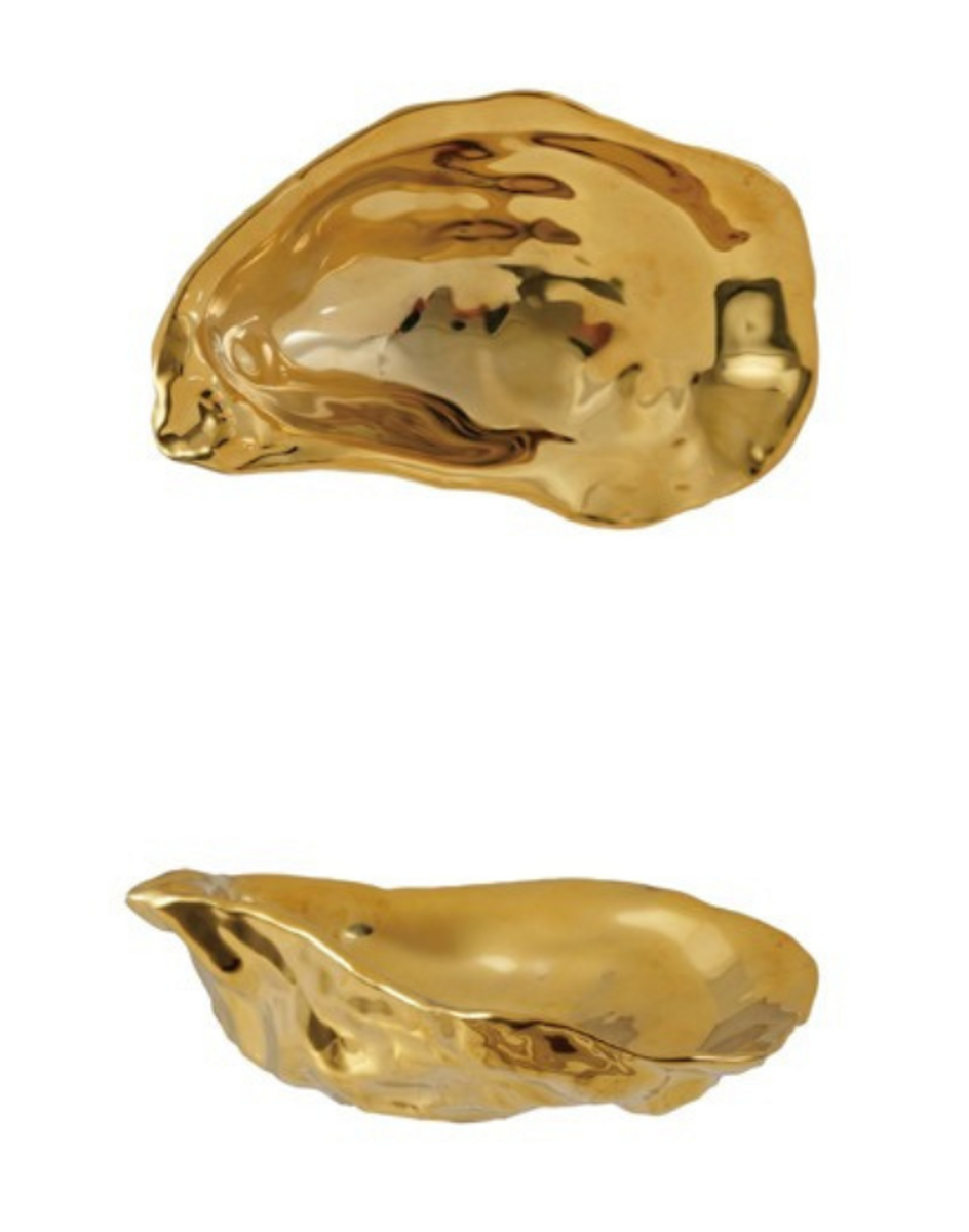 Gold Ceramic Oyster Shell Gold Ceramic Oyster Shell