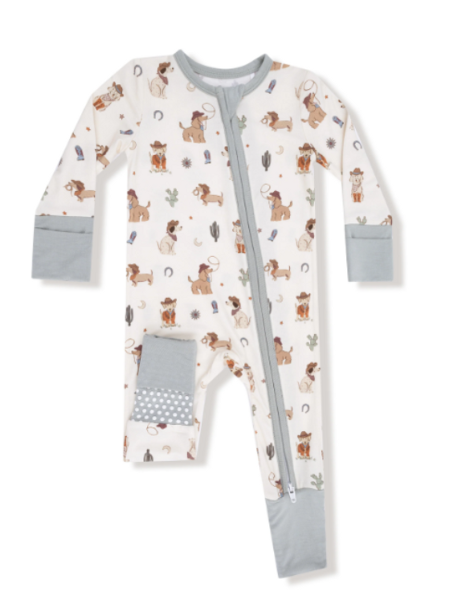 Cowboy Dogs 2-way Zipper Romper Cowboy Dogs 2-way Zipper Romper