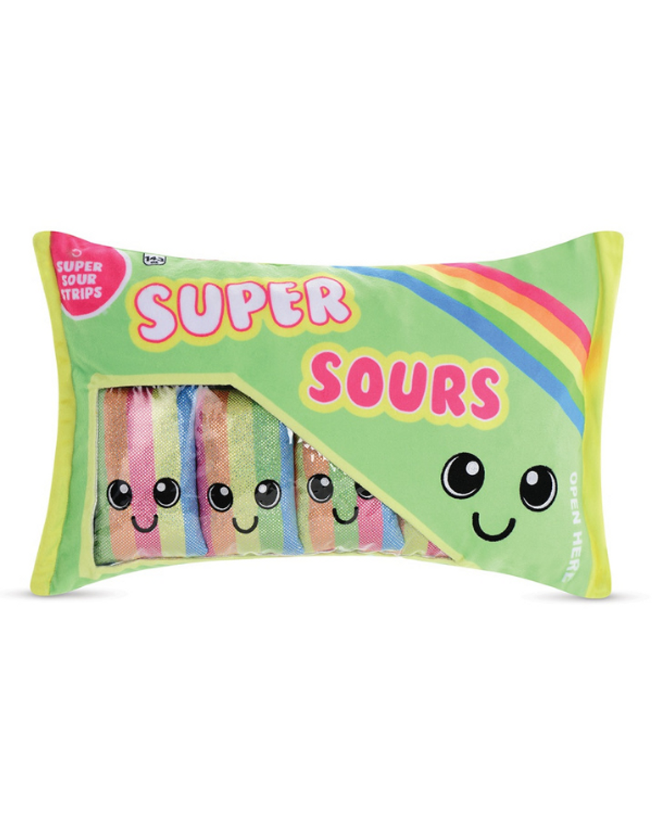 Super Sours Packaging Strawberry Scented Fleece Plush Super Sours Packaging Strawberry Scented Fleece Plush