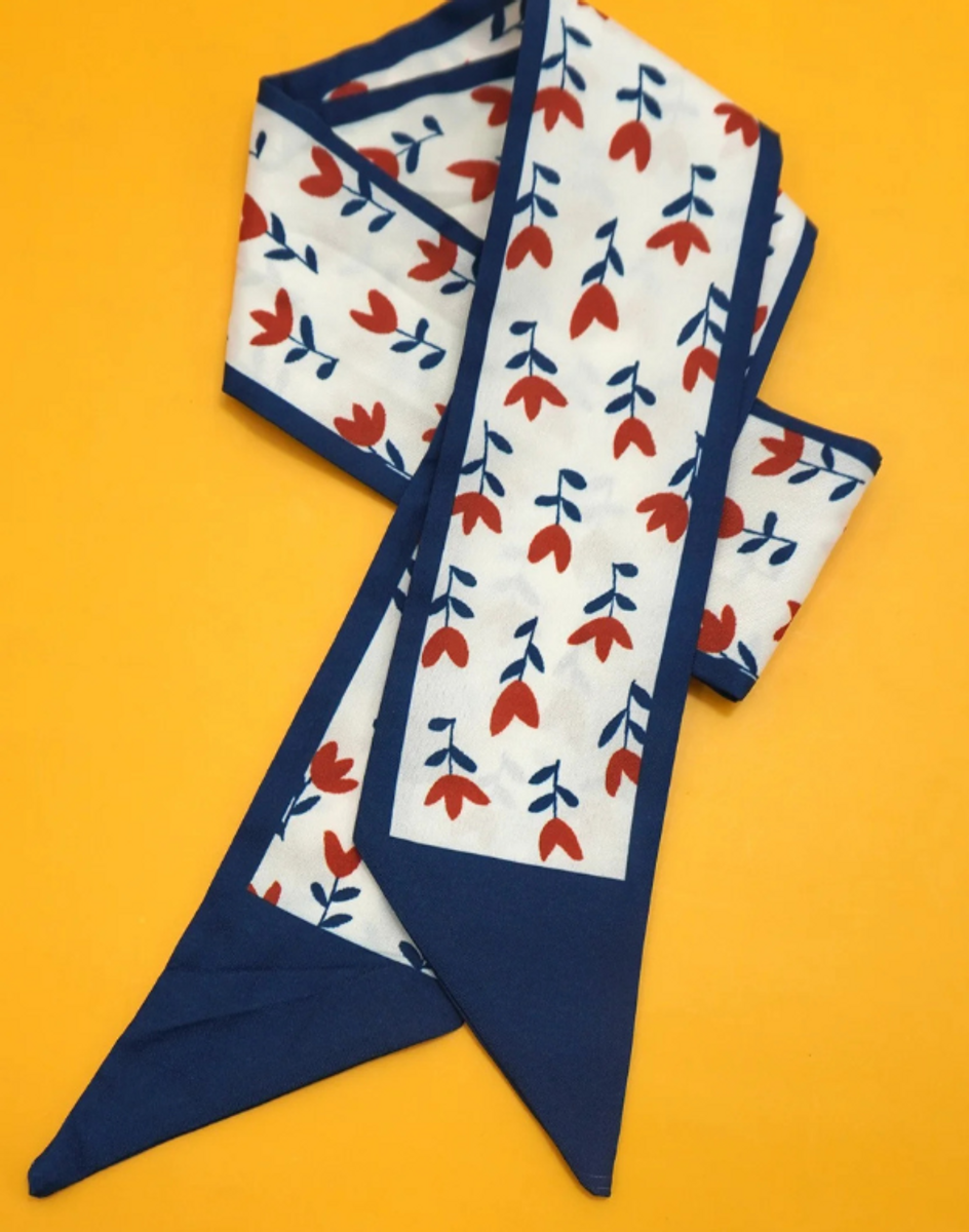 Floral Twilly Scarf - Assorted Colors Floral Twilly Scarf - Assorted Colors