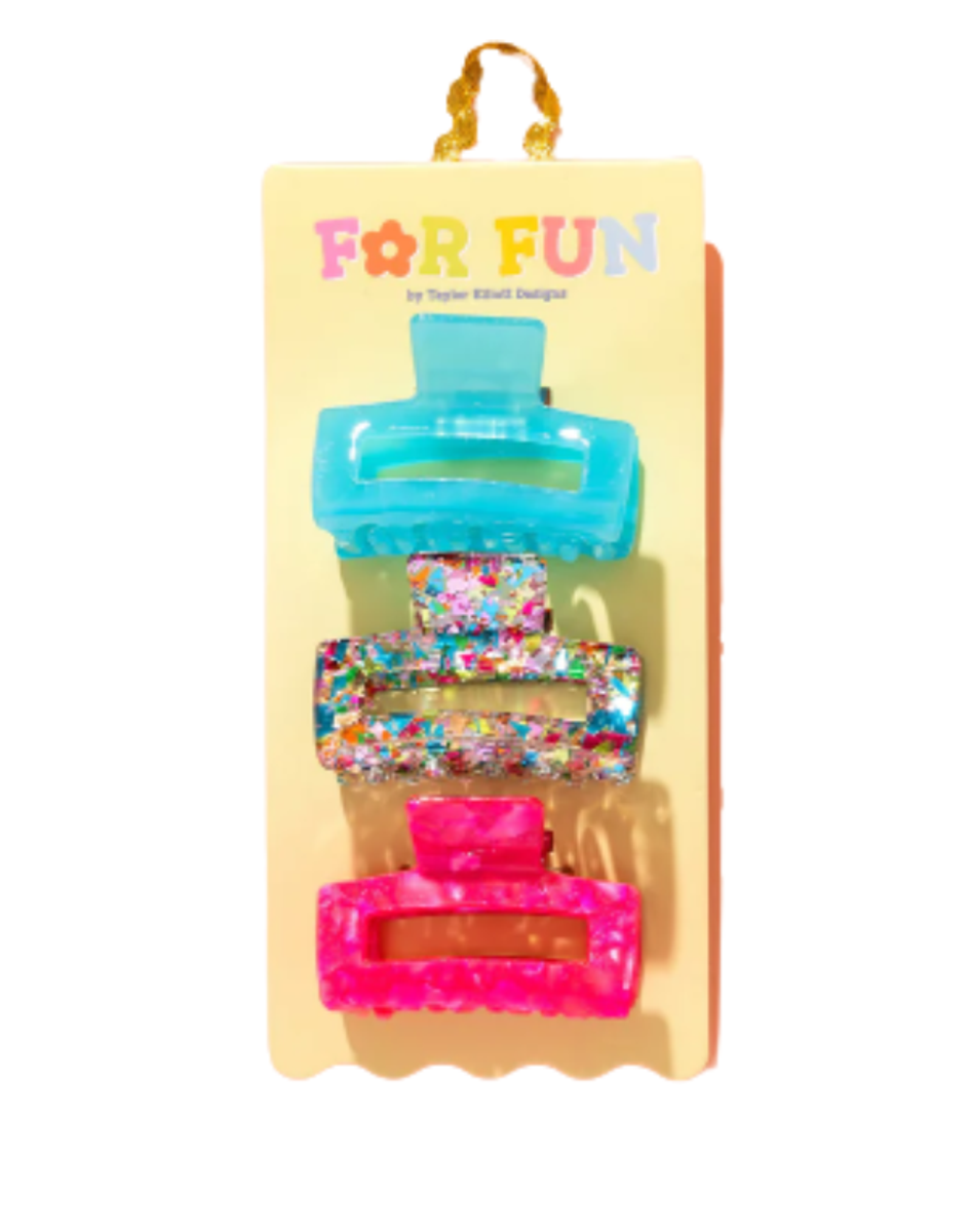 Colorful Confetti Claw Clip Trio Colorful Confetti Claw Clip Trio