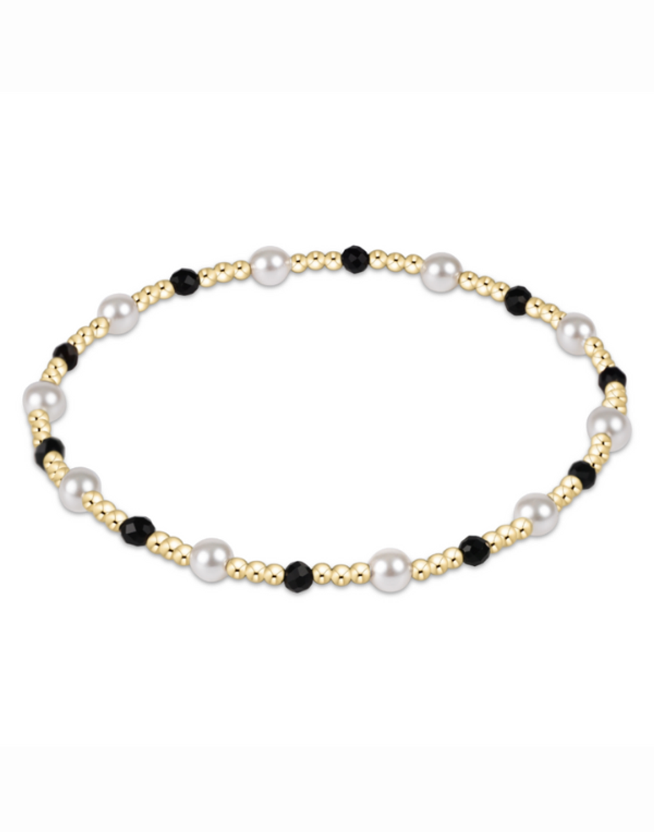 eNewton Pearl Sincerity Pattern 4mm Bead Bracelet - Faceted Onyx eNewton Pearl Sincerity Pattern 4mm Bead Bracelet - Faceted Onyx
