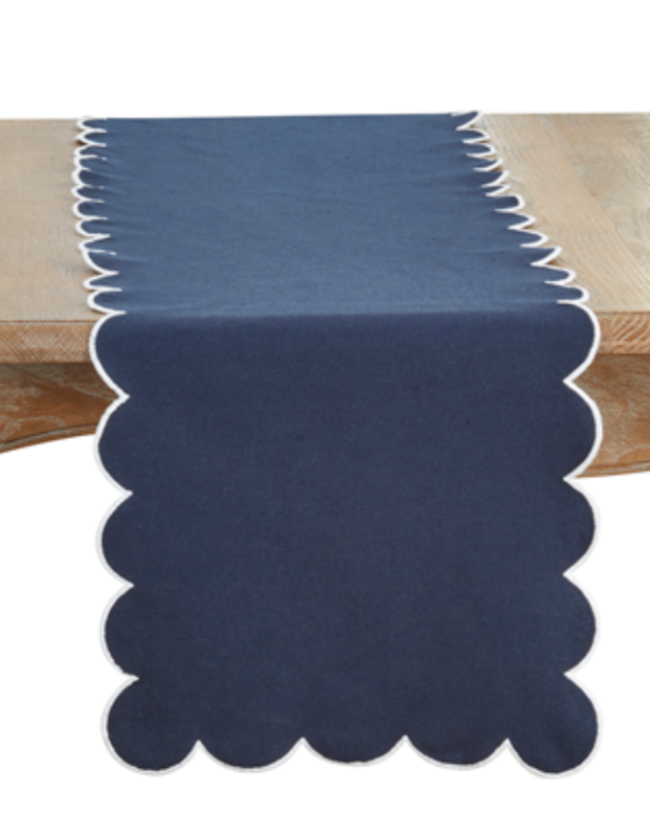 Scalloped Runner - Navy Scalloped Runner - Navy