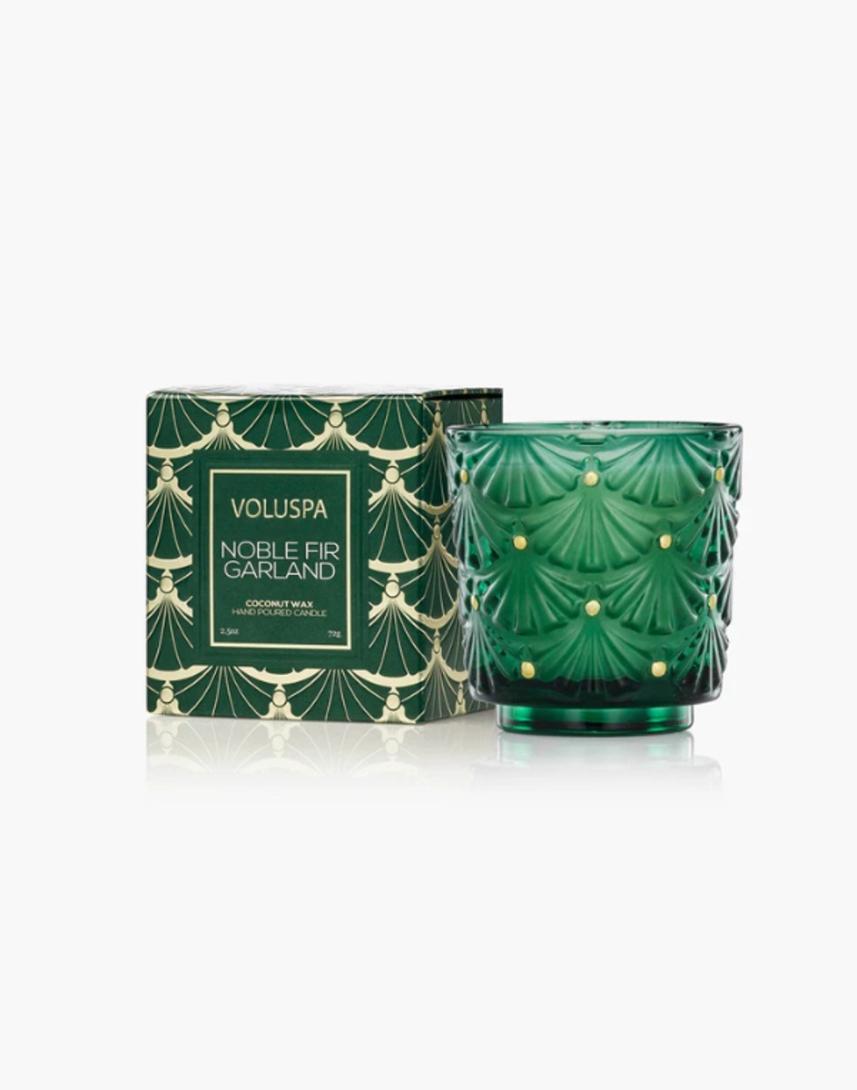 Voluspa Pedestal Candle - Noble Fir Garland Voluspa Pedestal Candle - Noble Fir Garland