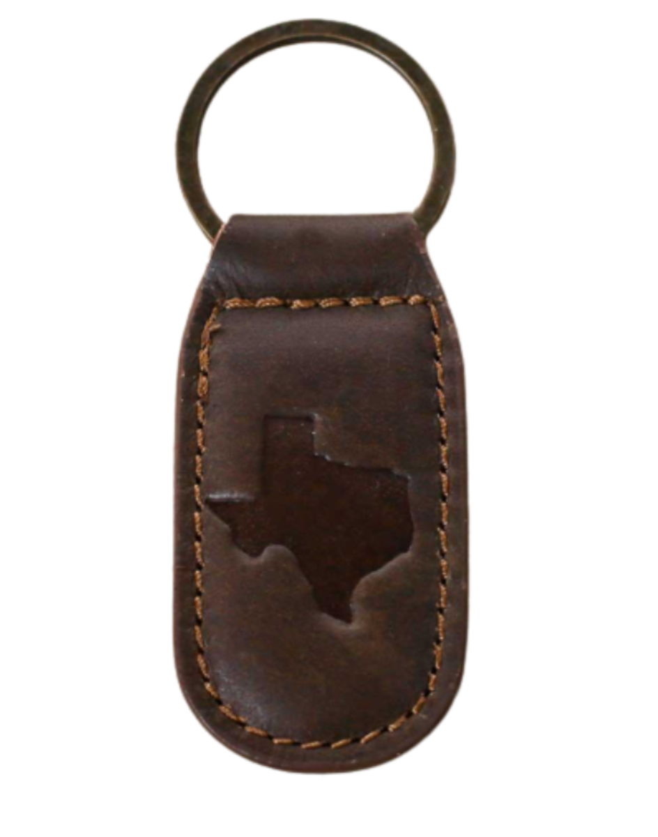 Leather Texas Embossed Keychain Leather Texas Embossed Keychain