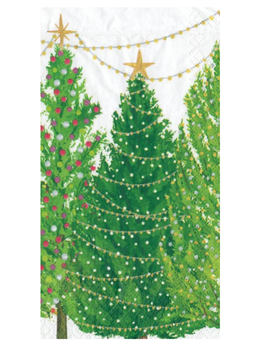 Napkins--Christmas Trees With Lights Napkins--Christmas Trees With Lights