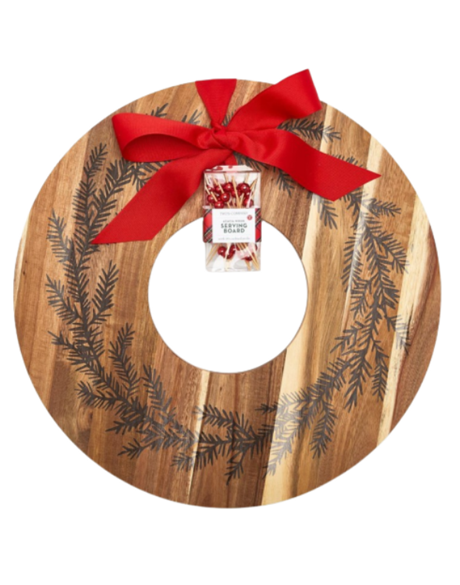 Wreath Serving Board with 20 Picks Wreath Serving Board with 20 Picks