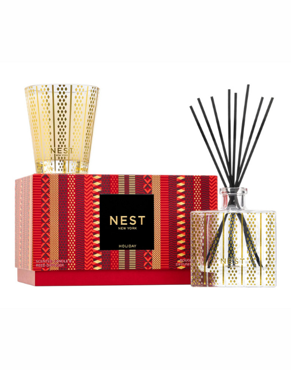NEST Candle & Diffuser Set - Assorted Holiday Scents NEST Candle & Diffuser Set - Assorted Holiday Scents