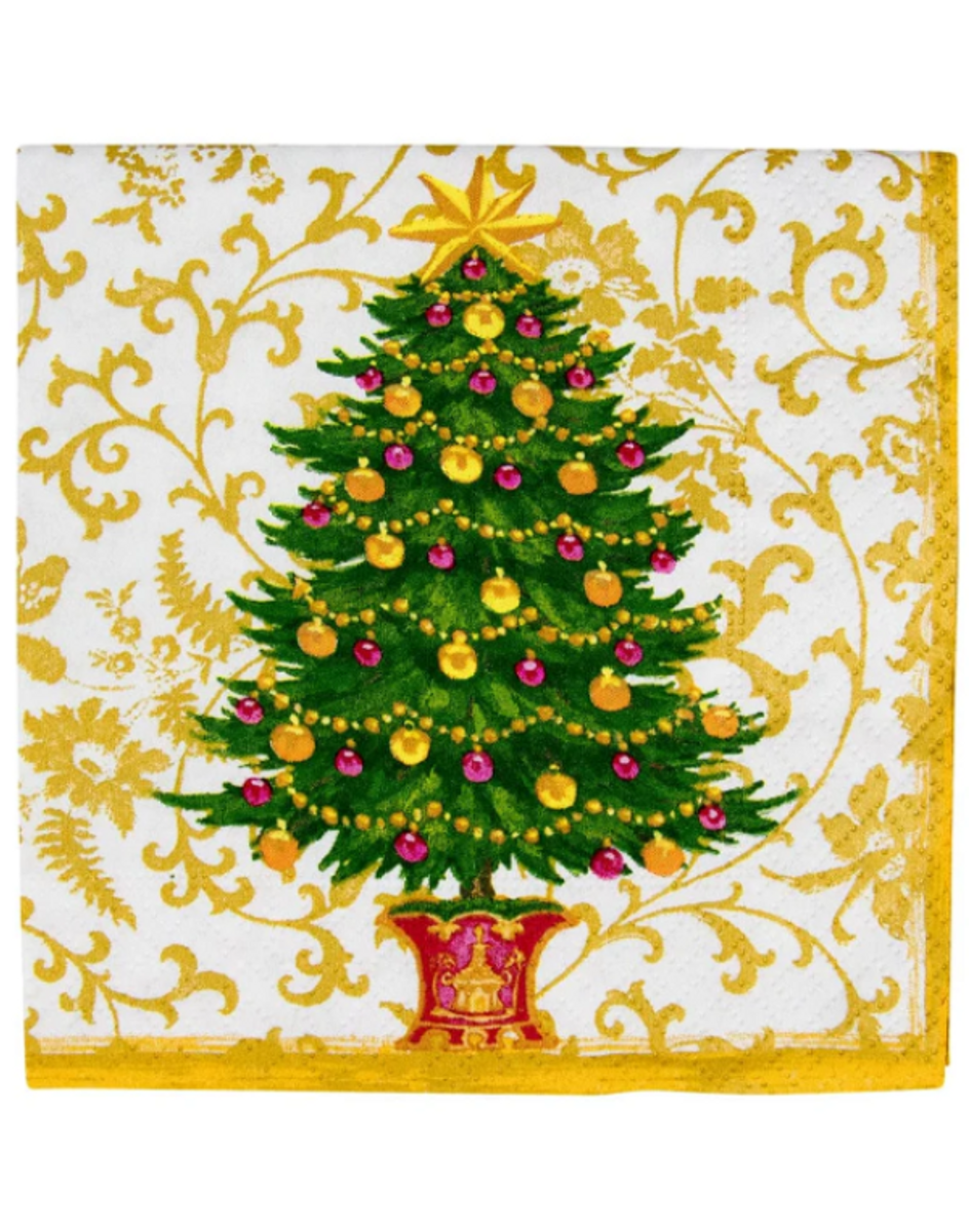 Cocktail Napkin--Gilded Tree Cocktail Napkin--Gilded Tree