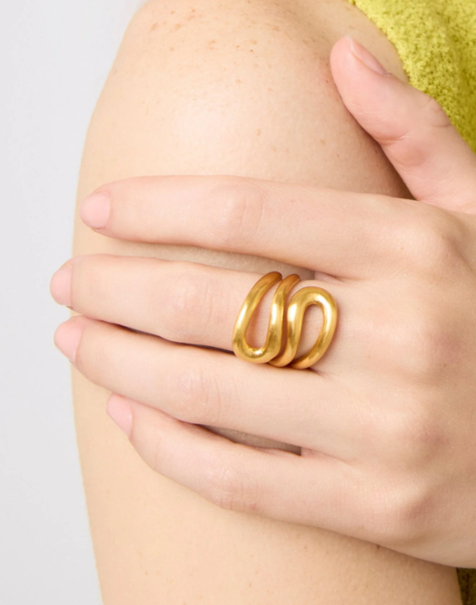 Julie Vos Wave Wrap Gold Ring Julie Vos Wave Wrap Gold Ring