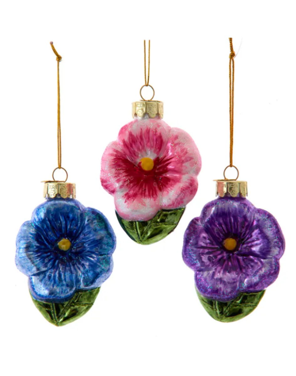 Glass Pansy Ornament Glass Pansy Ornament