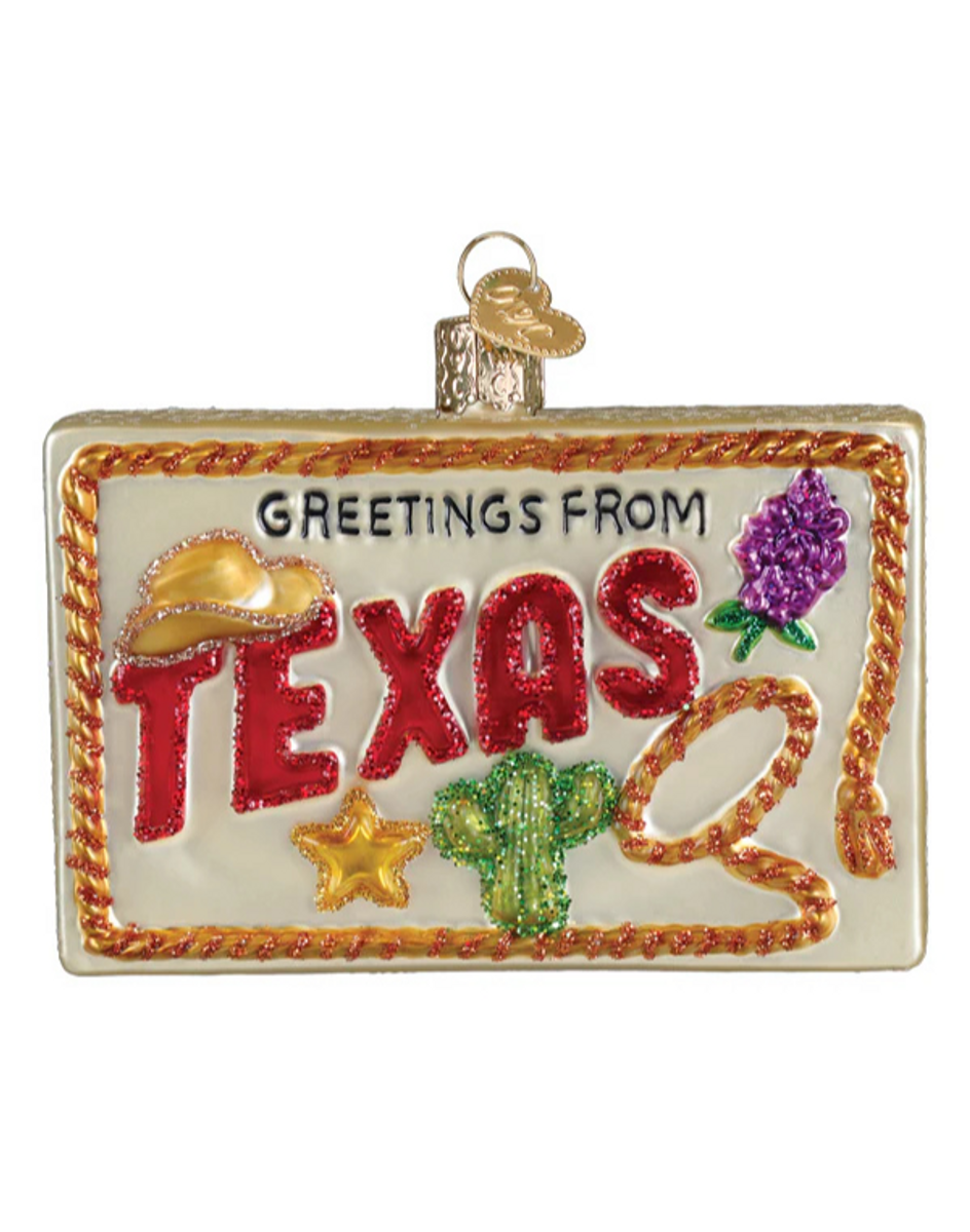 Texas Post Card Ornament Texas Post Card Ornament