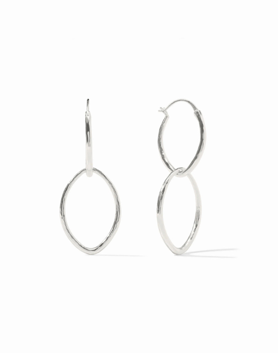 Julie Vos Fleur-De-Lis 2-in-1 Earrings - Silver Julie Vos Fleur-De-Lis 2-in-1 Earrings - Silver