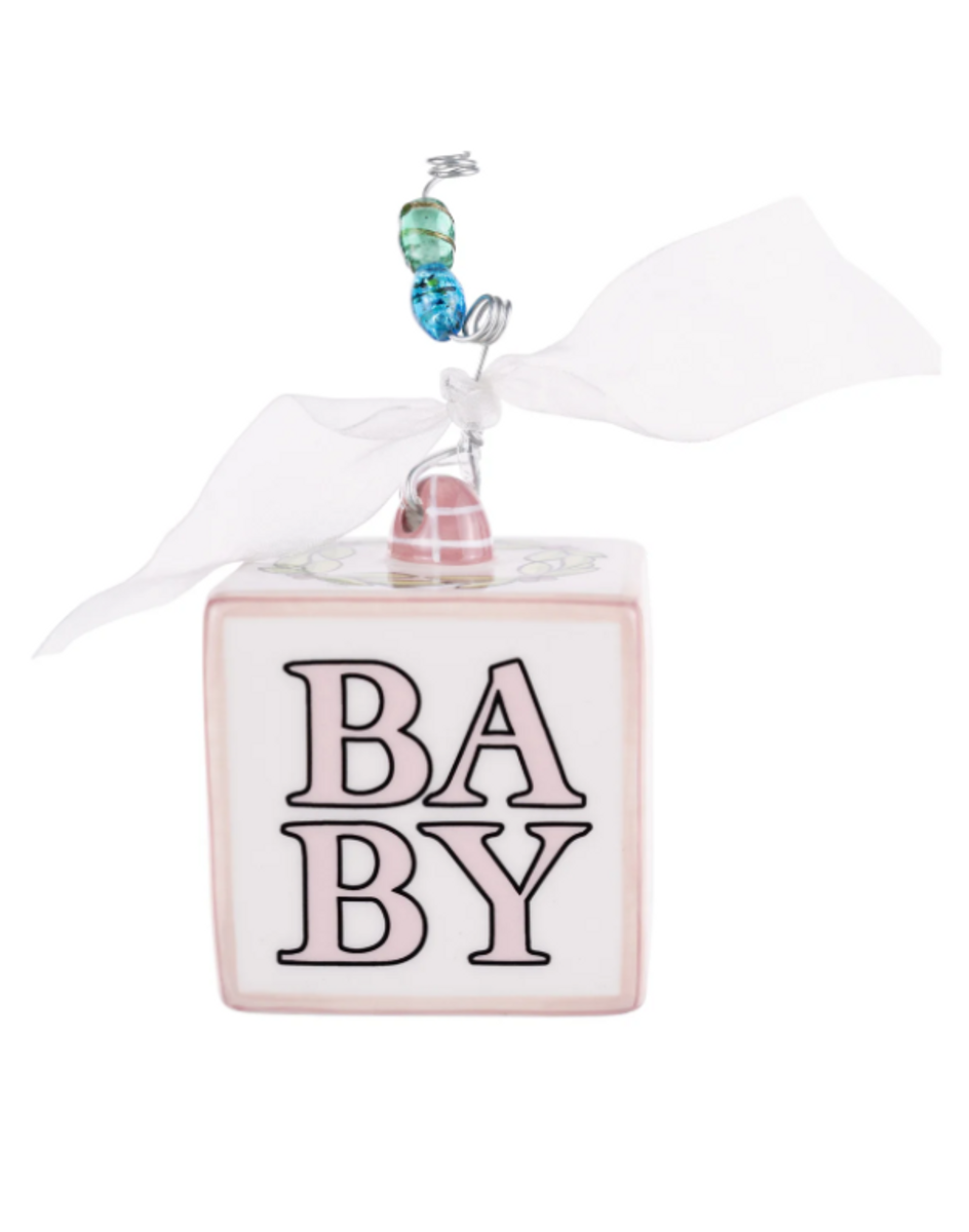 Pink Baby's First Christmas Ornament Pink Baby's First Christmas Ornament