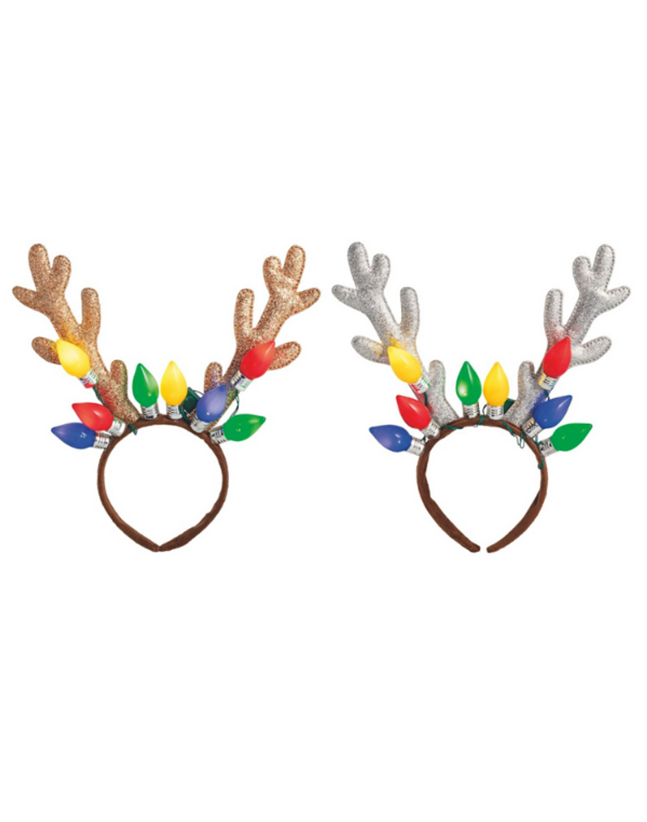Christmas Light-Up Bulb Headbands - Assorted Colors Christmas Light-Up Bulb Headbands - Assorted Colors