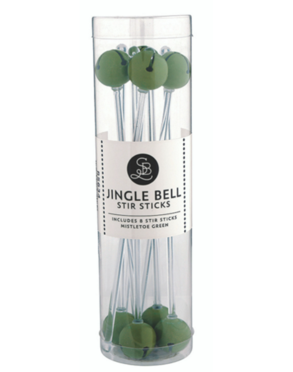 Jingle Bell Stir Sticks--Green Jingle Bell Stir Sticks--Green