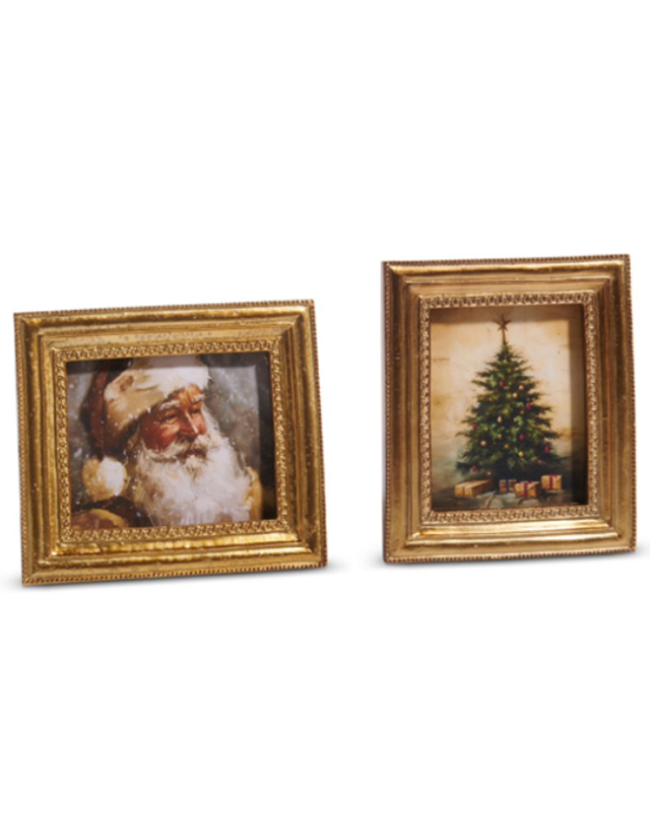 6" Gilded Christmas Framed Art 6" Gilded Christmas Framed Art