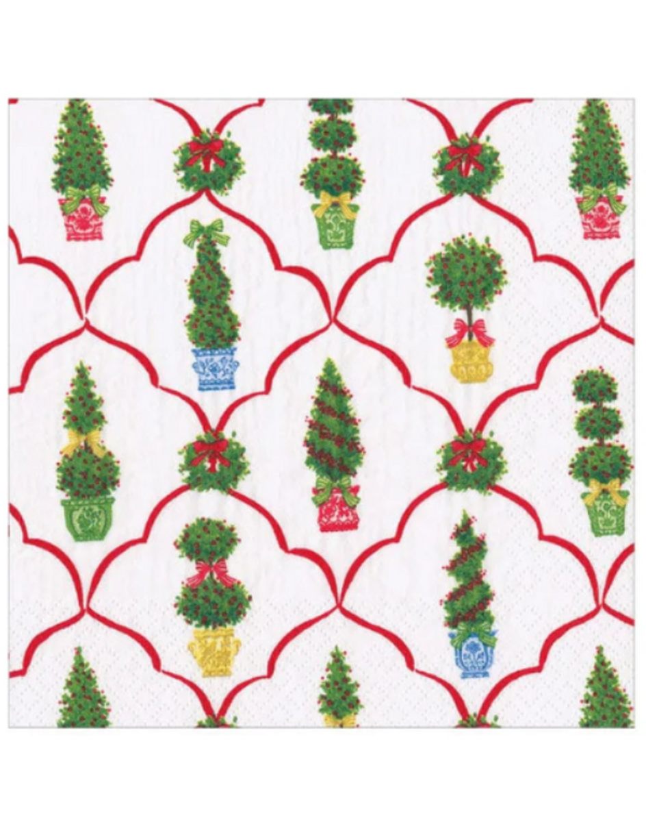Cocktail Napkins--Petit Jardin de Noel Cocktail Napkins--Petit Jardin de Noel