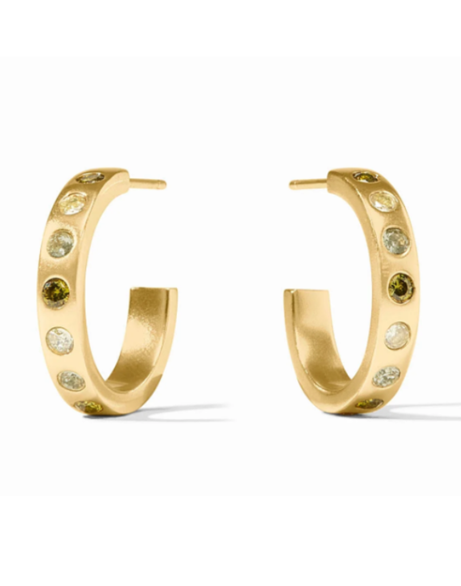 Julie Vos Small Rainbow Hoop--Shades of Jade Julie Vos Small Rainbow Hoop--Shades of Jade