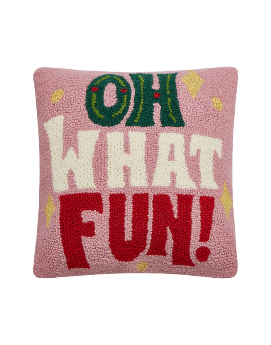 Oh What Fun! Hook Pillow Oh What Fun! Hook Pillow