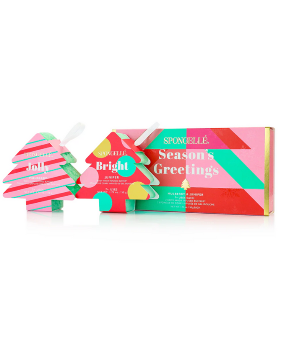 Spongelle Holiday Tree Ornament Set-Seasons Greetings Spongelle Holiday Tree Ornament Set-Seasons Greetings