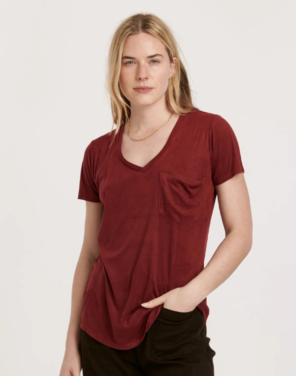 Phoenix Suede Tee - Compote