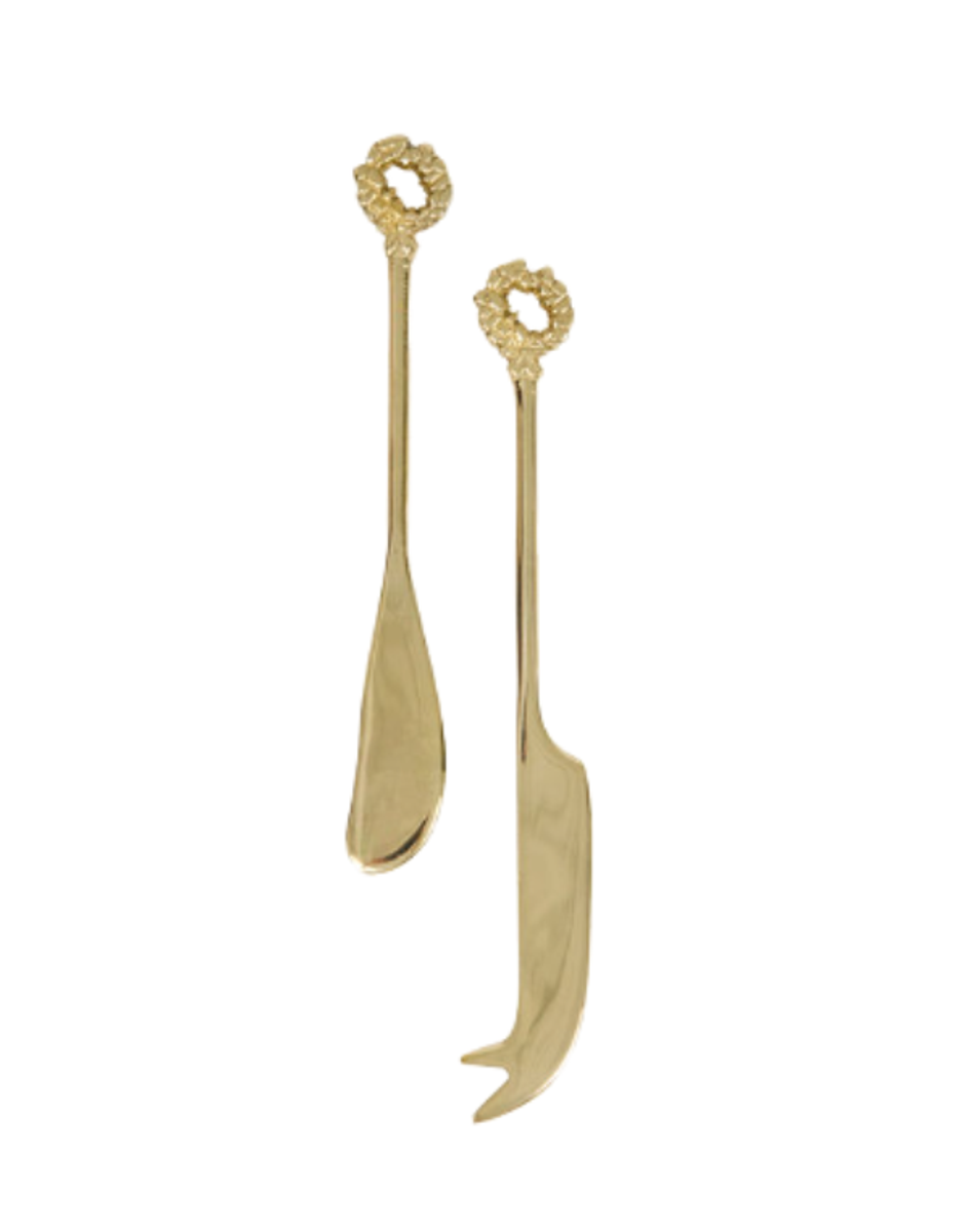Cheese Knives--Wreath Cheese Knives--Wreath