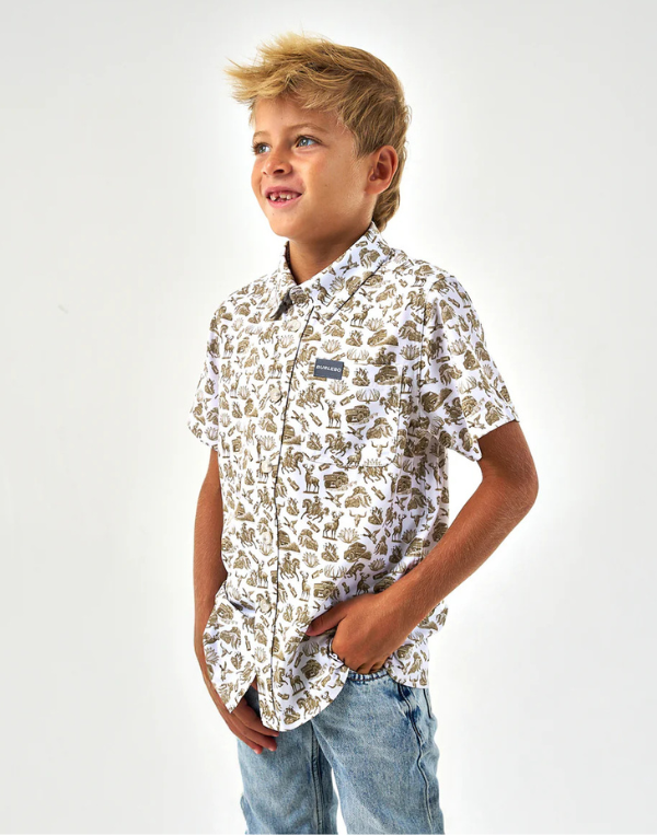 Burlebo Youth Performance Button Up - Into the Wild